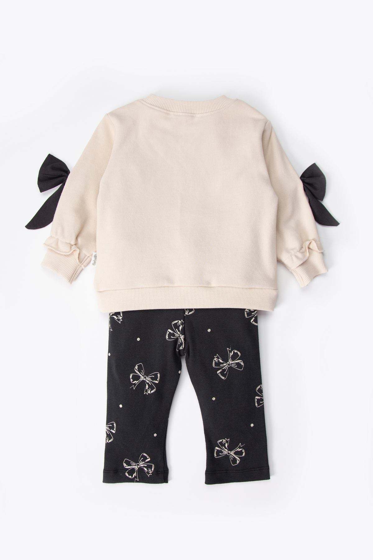 ÜÇ İP SWEAT 2Lİ TAKIM (BELLA BOW) BEJ
