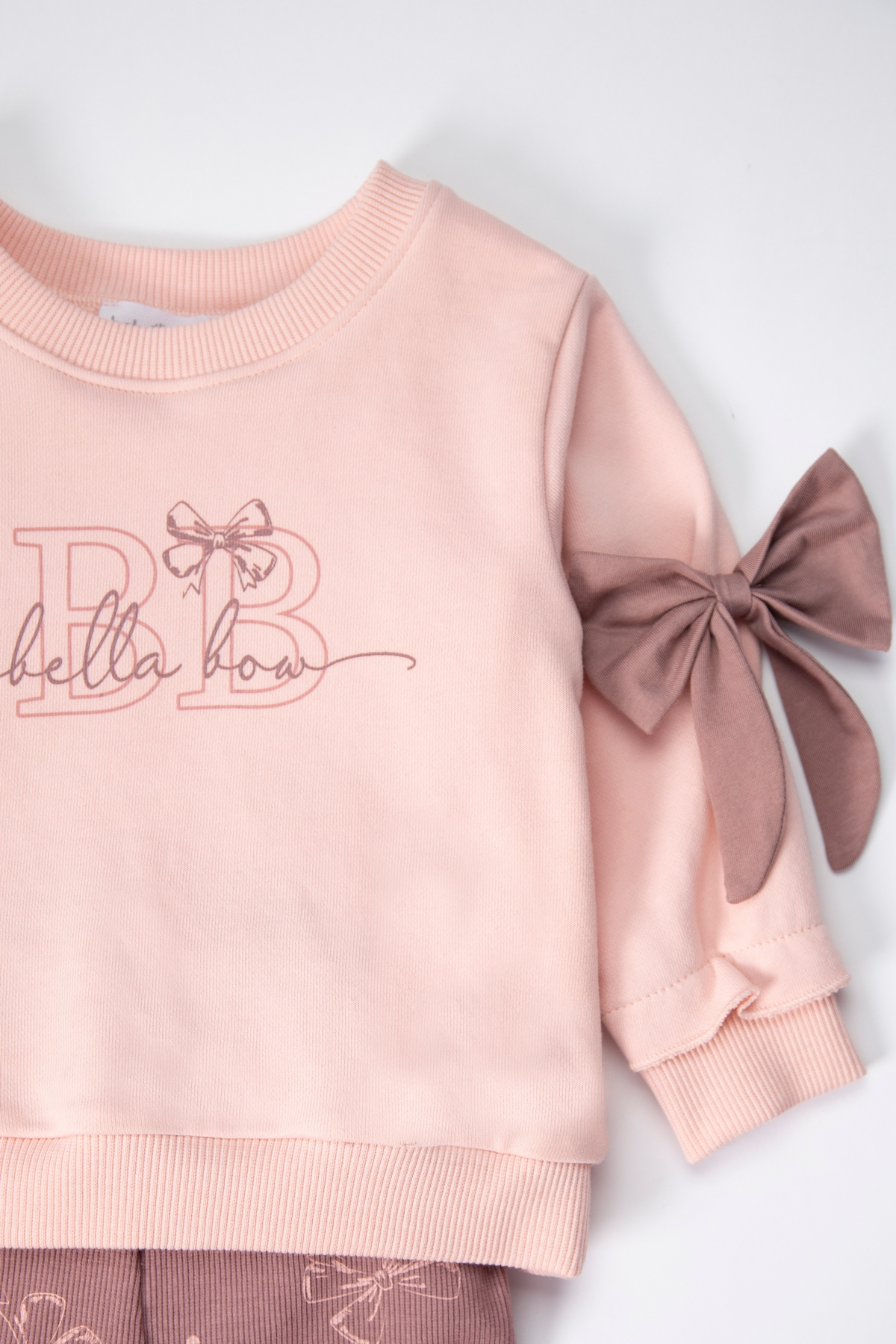 ÜÇ İP SWEAT 2Lİ TAKIM (BELLA BOW) GÜLKURUSU