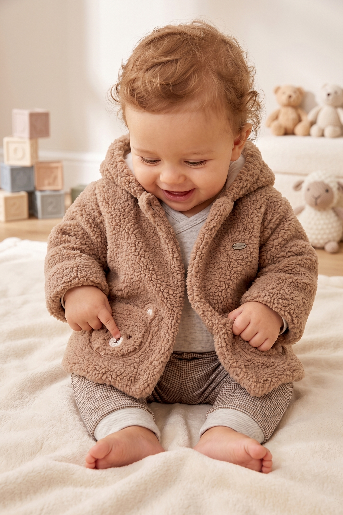 VELSOFT ELYAFLI MONT (TEDDY/26) KAHVERENGİ