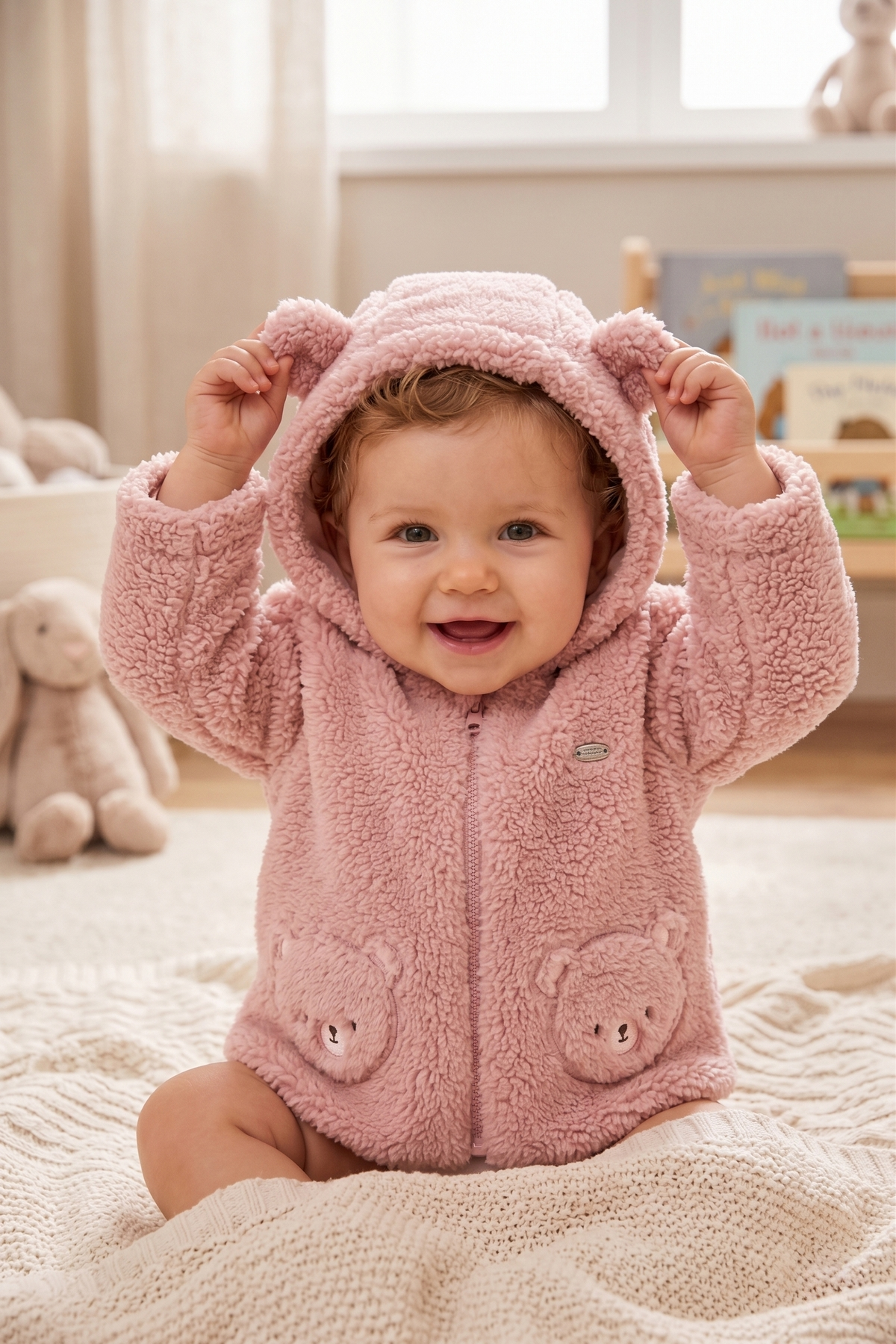 VELSOFT ELYAFLI MONT (TEDDY/26) PEMBE