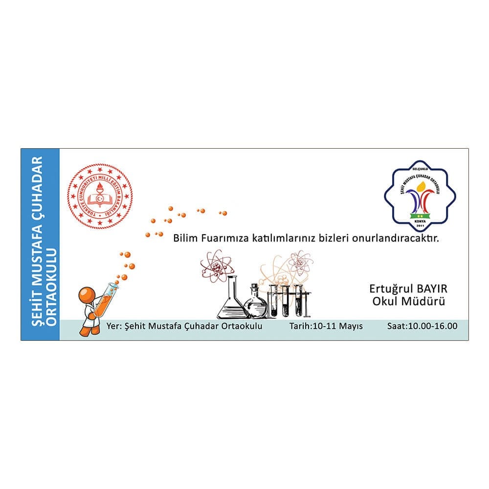  Bilim Fuarı Davetiye 5 (Zarflı)