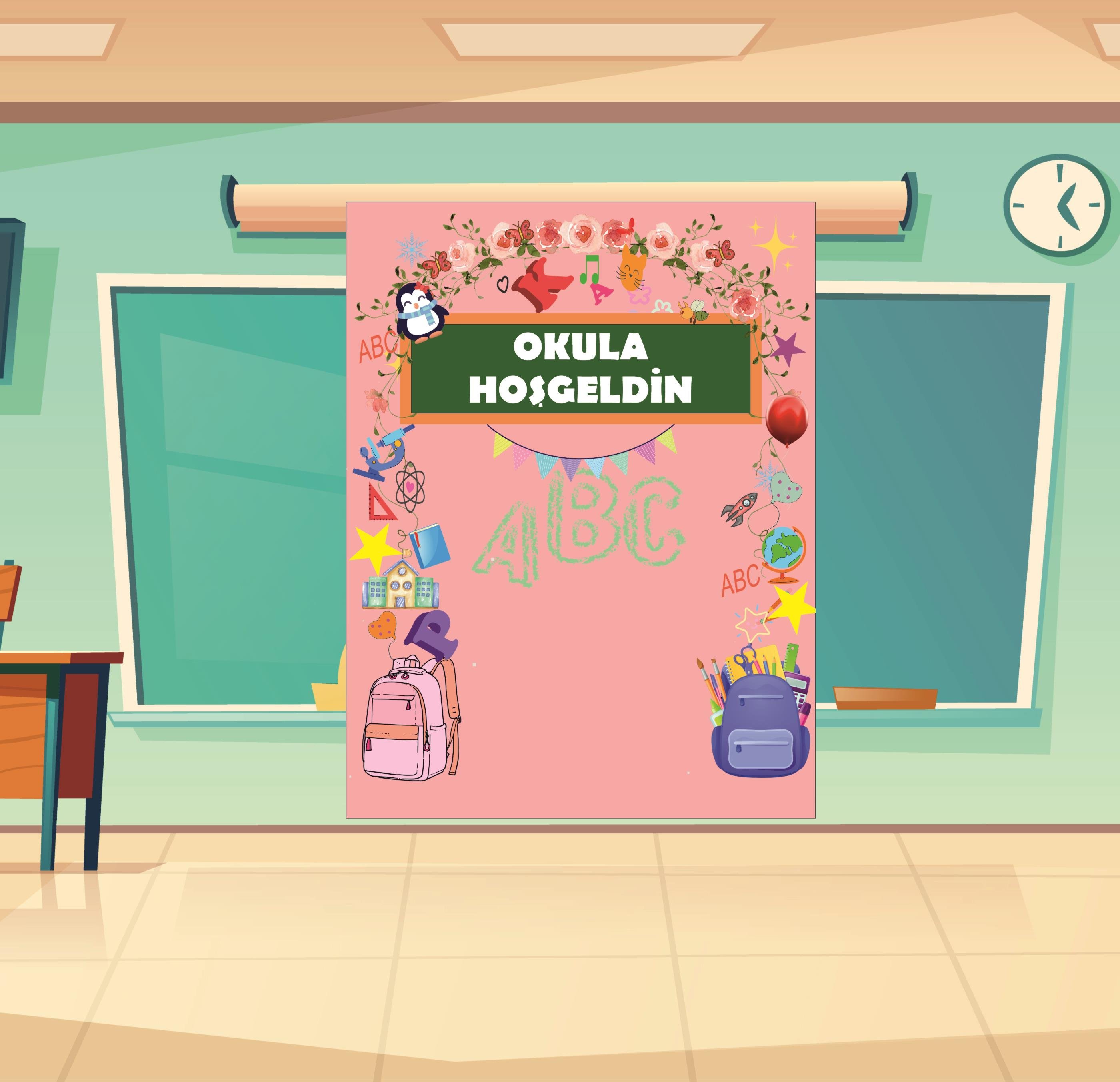 123457Okula Hoş Geldin Arka FonArka FonOkularenkkat