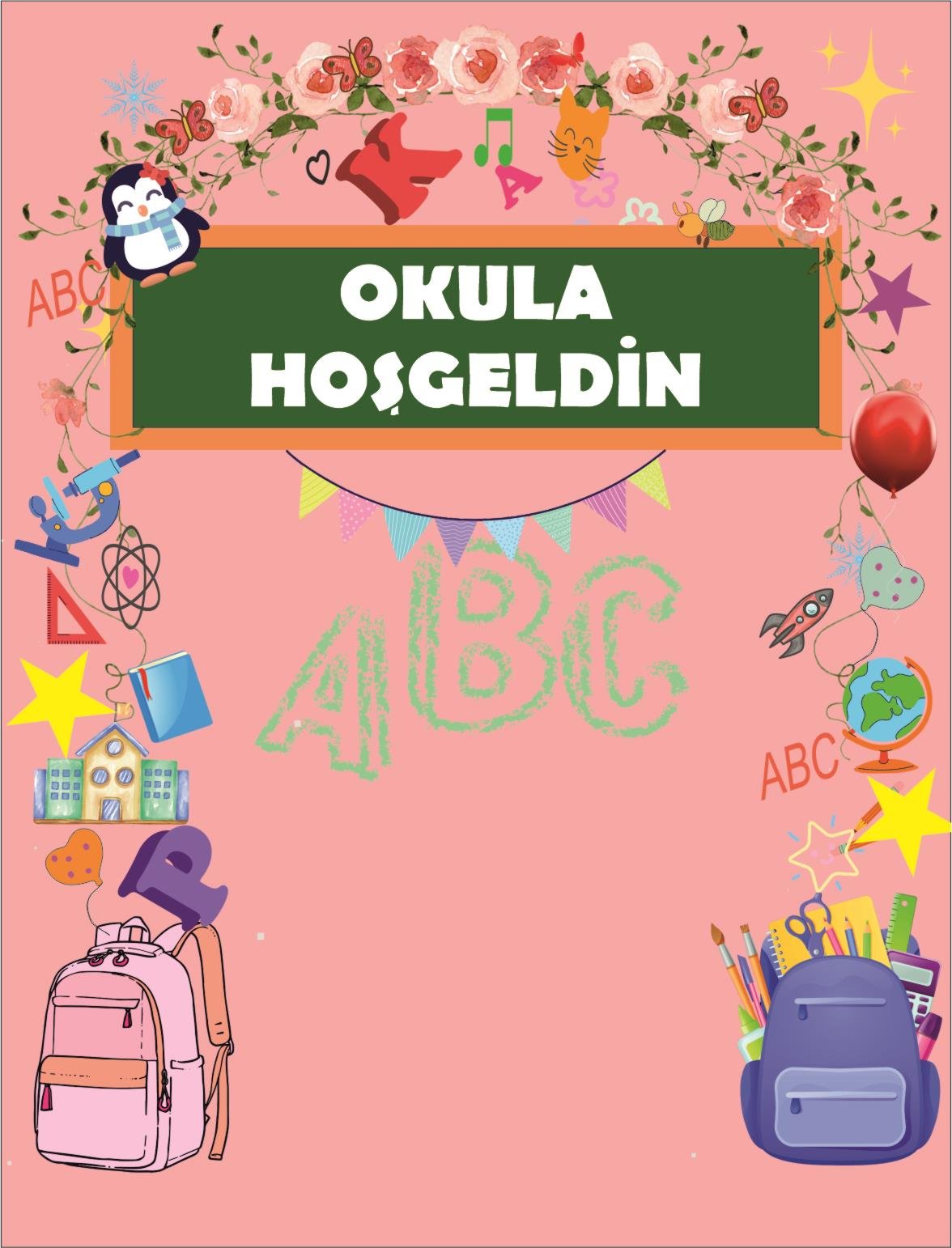 123457Okula Hoş Geldin Arka FonArka FonOkularenkkat