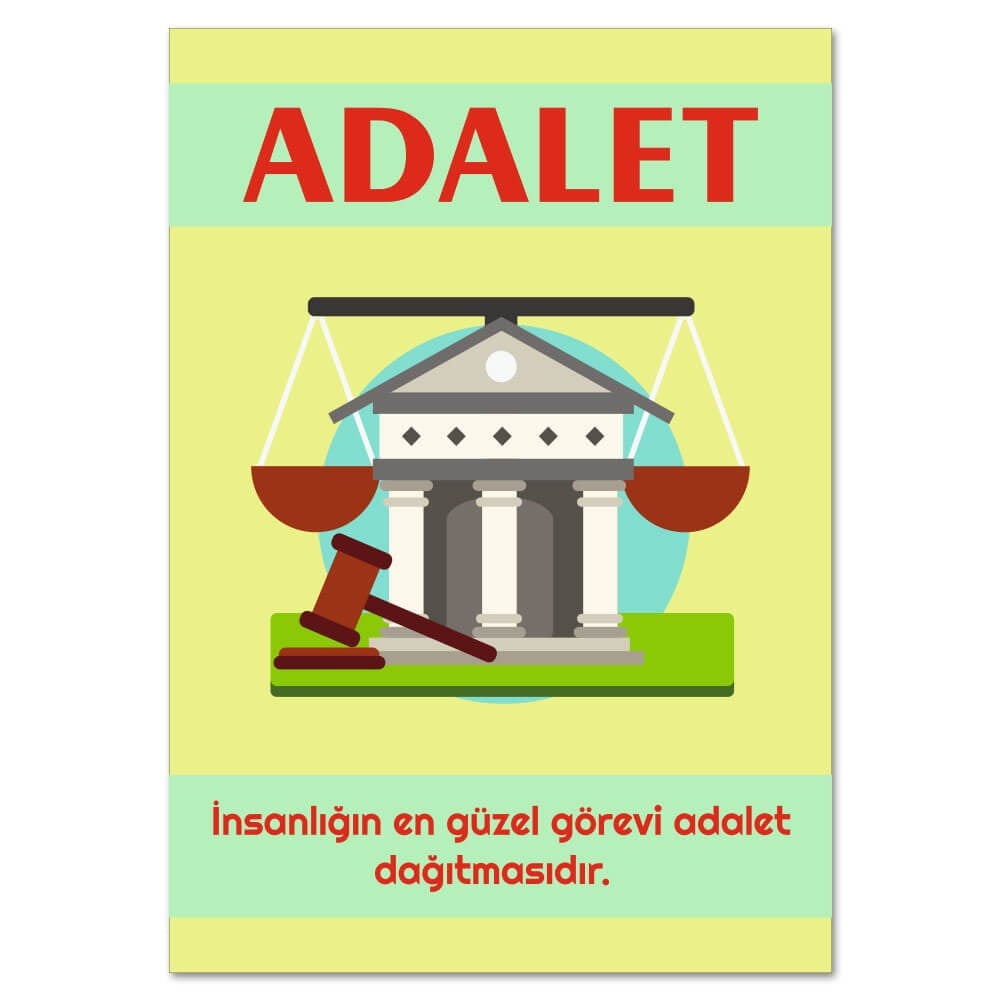 Adalet ( Değerler Eğitimi Afişi )