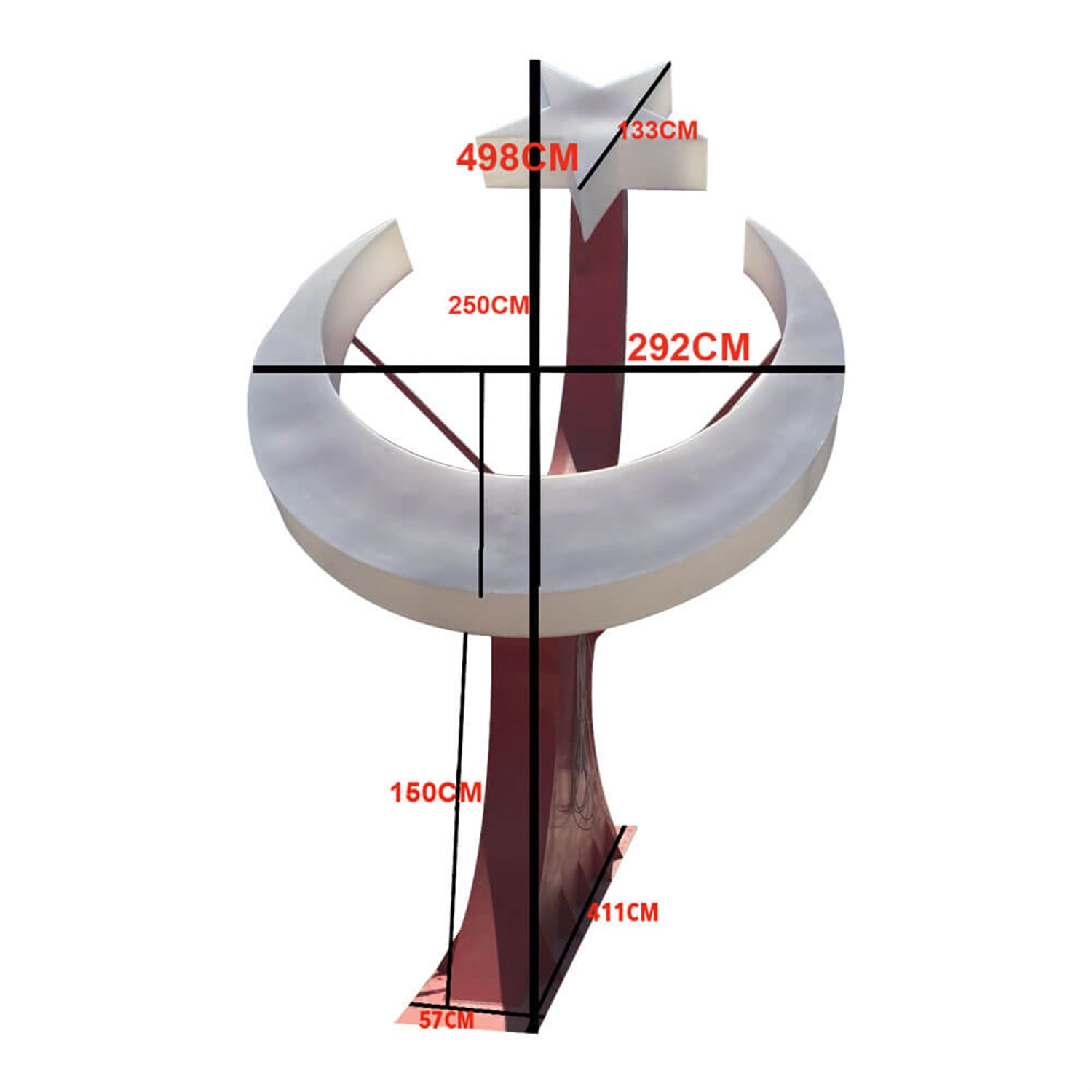 AY YILDIZLI GÖRSEL(Led Işıklı)