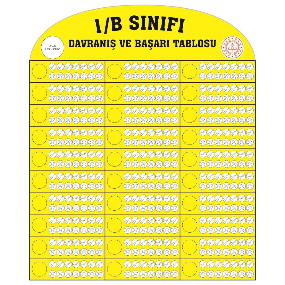 bsrtbl1Sınıf Davranış ve Başarı TablosuEğitim - Okul PosterleriOkularenkkat