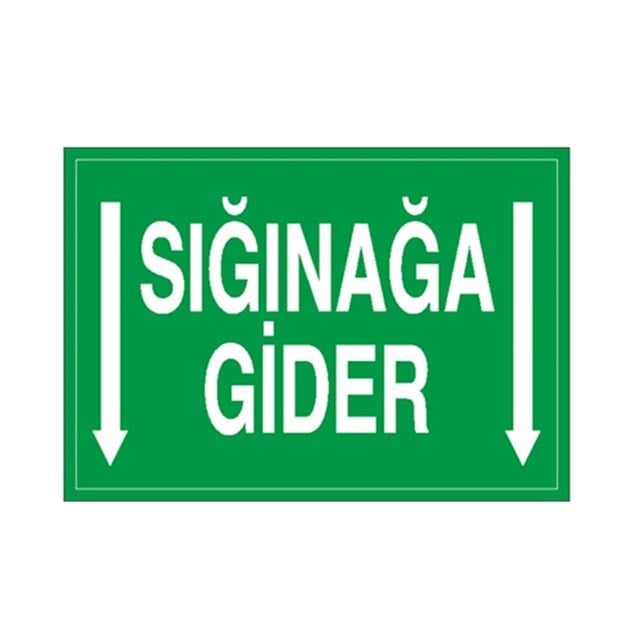 Sığınağa Gider Aşağı Ok