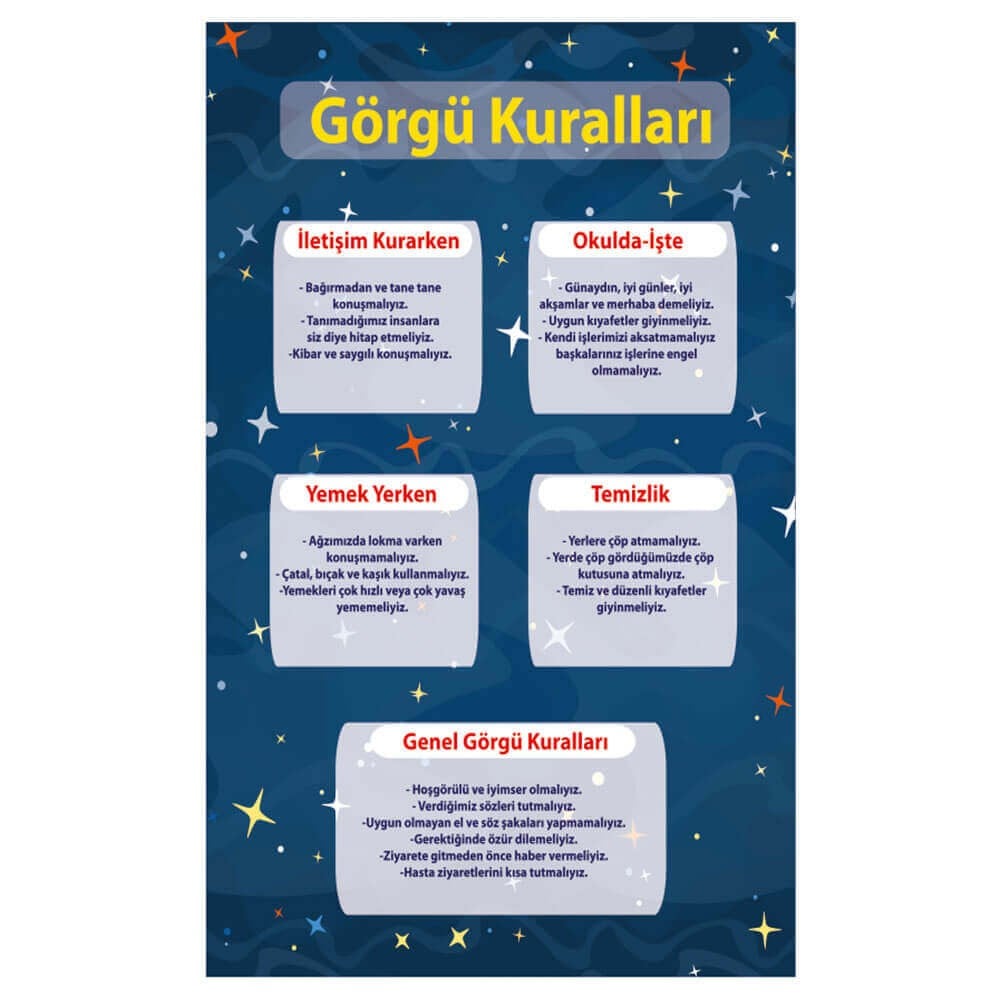 Değerler Eğitimi Afişi (Görgü Kuralları)