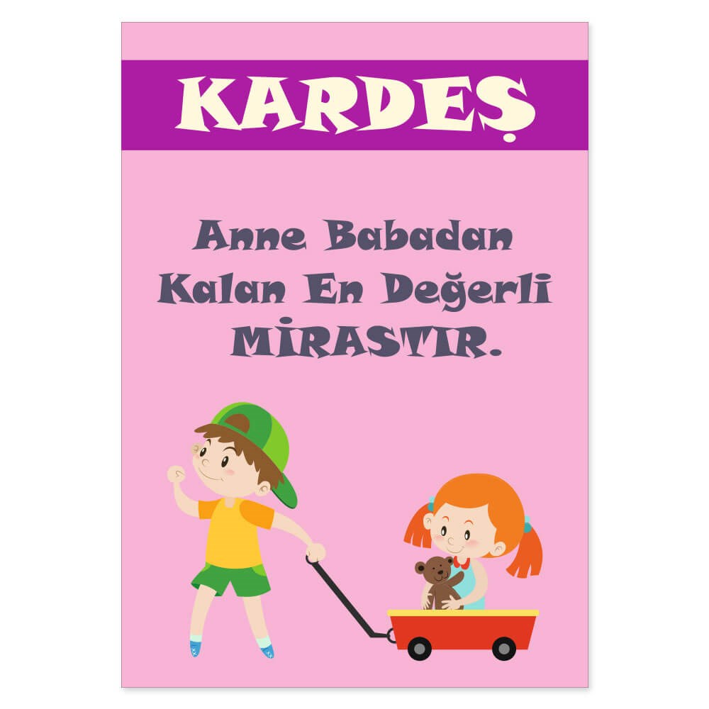 Değerler Eğitimi Afişi (Kardeş Sevgisi)