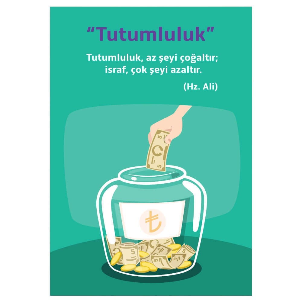 Değerler Eğitimi Afişi (Tutumluluk)