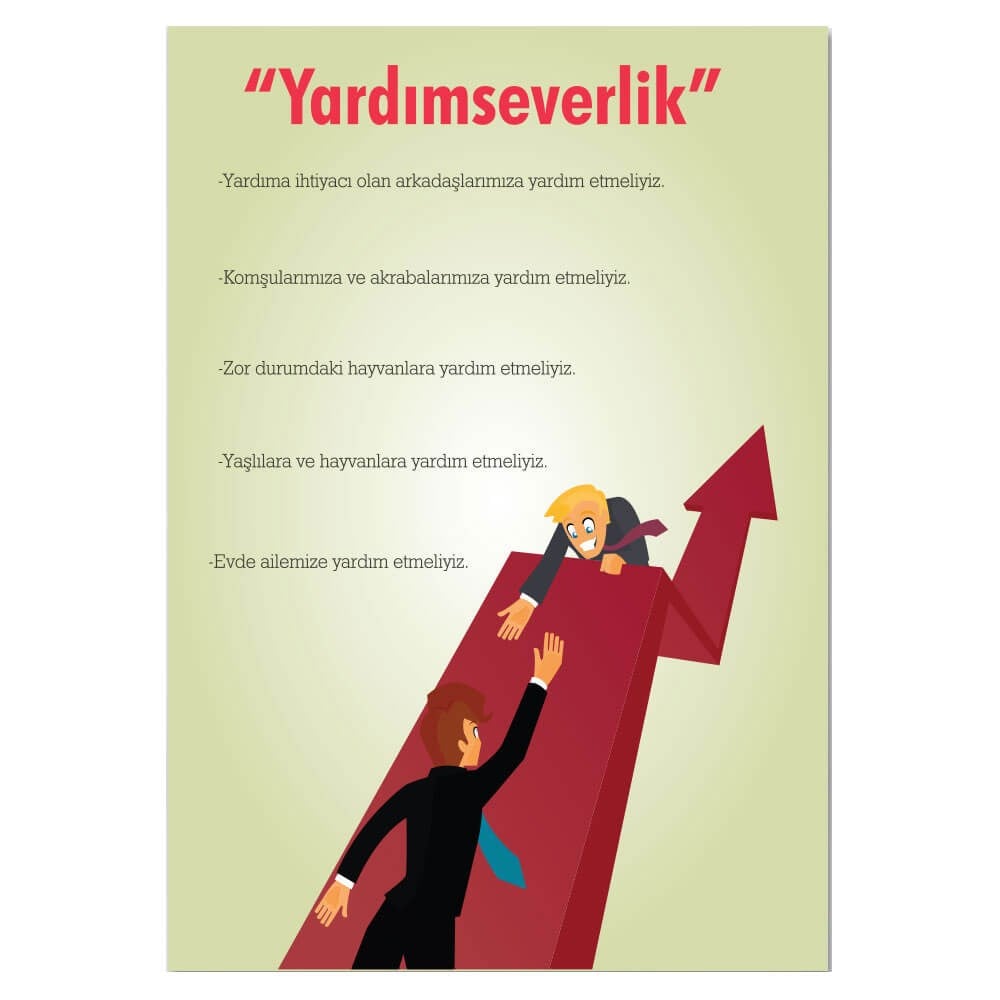 Değerler Eğitimi Afişi (Yardımseverlik)