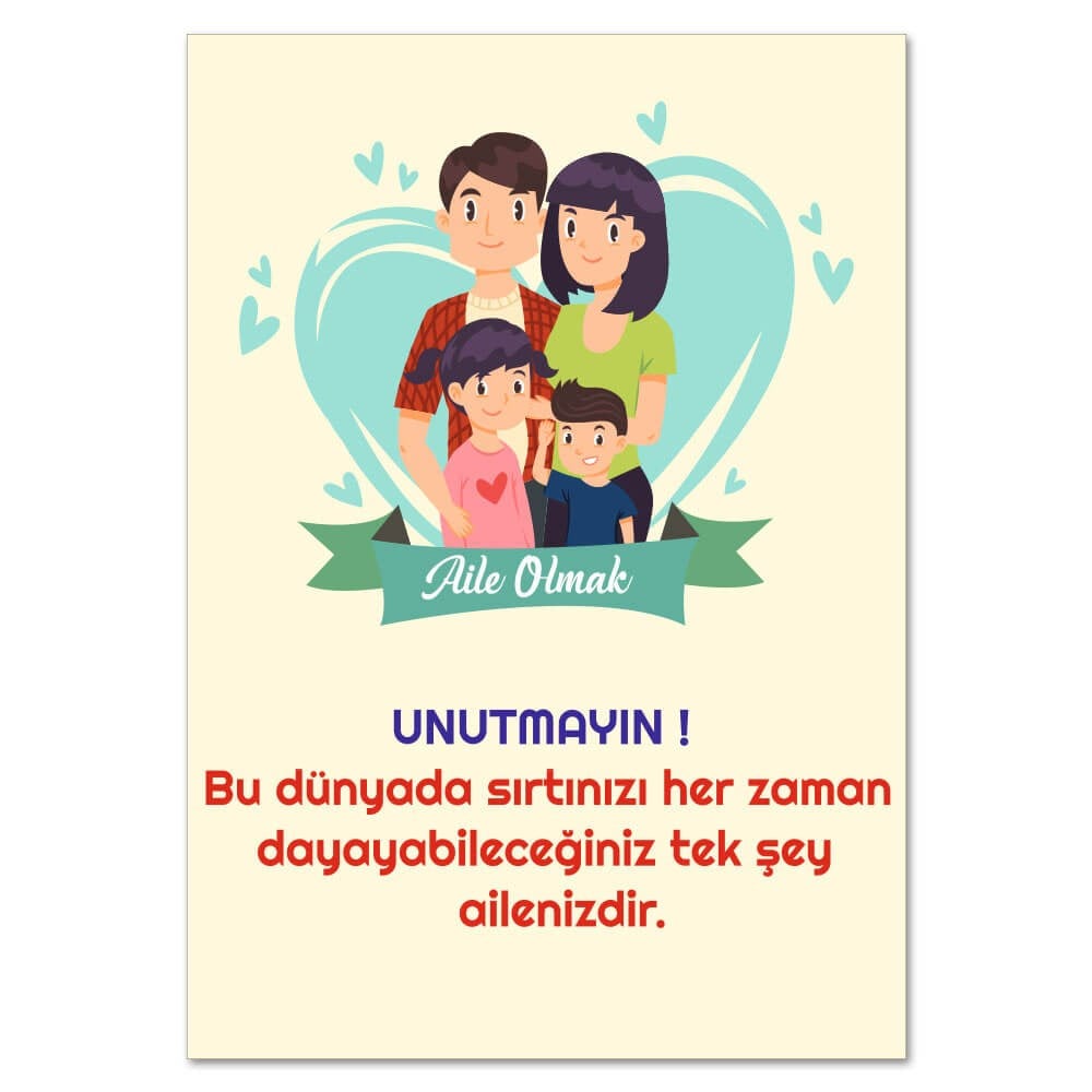 Değerler Eğitimi Afişi(Ailenin Önemi)