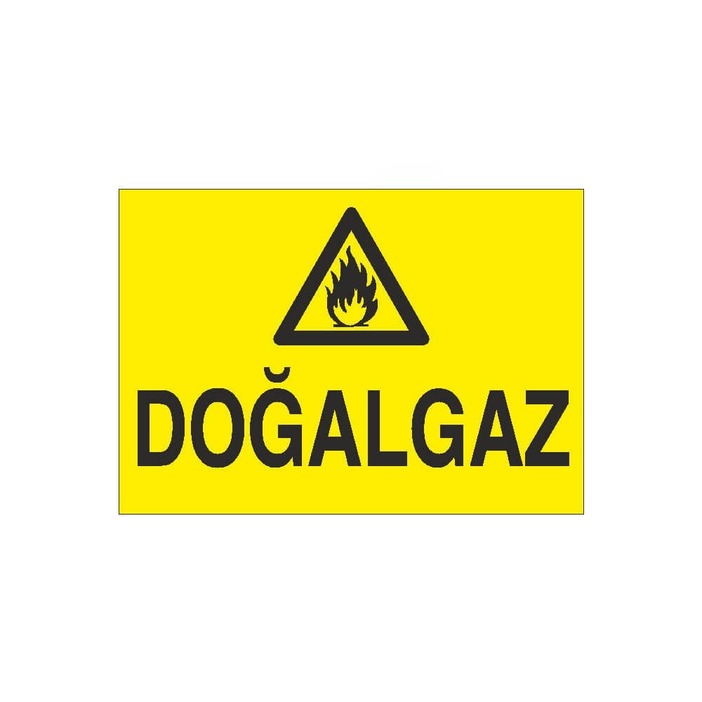 Doğalgaz uyarı levhası