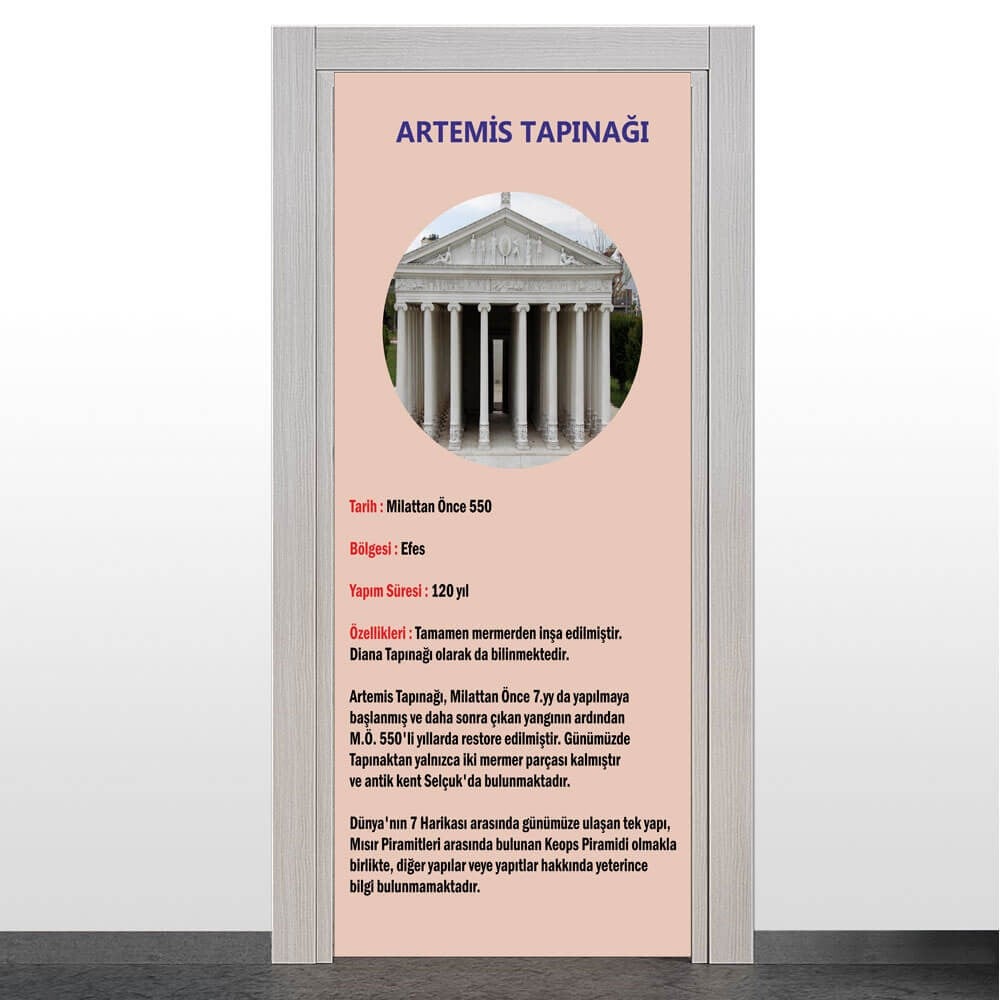 Dünyanın 7 Harikası - Artemis Tapınağı Kapı Giydirme