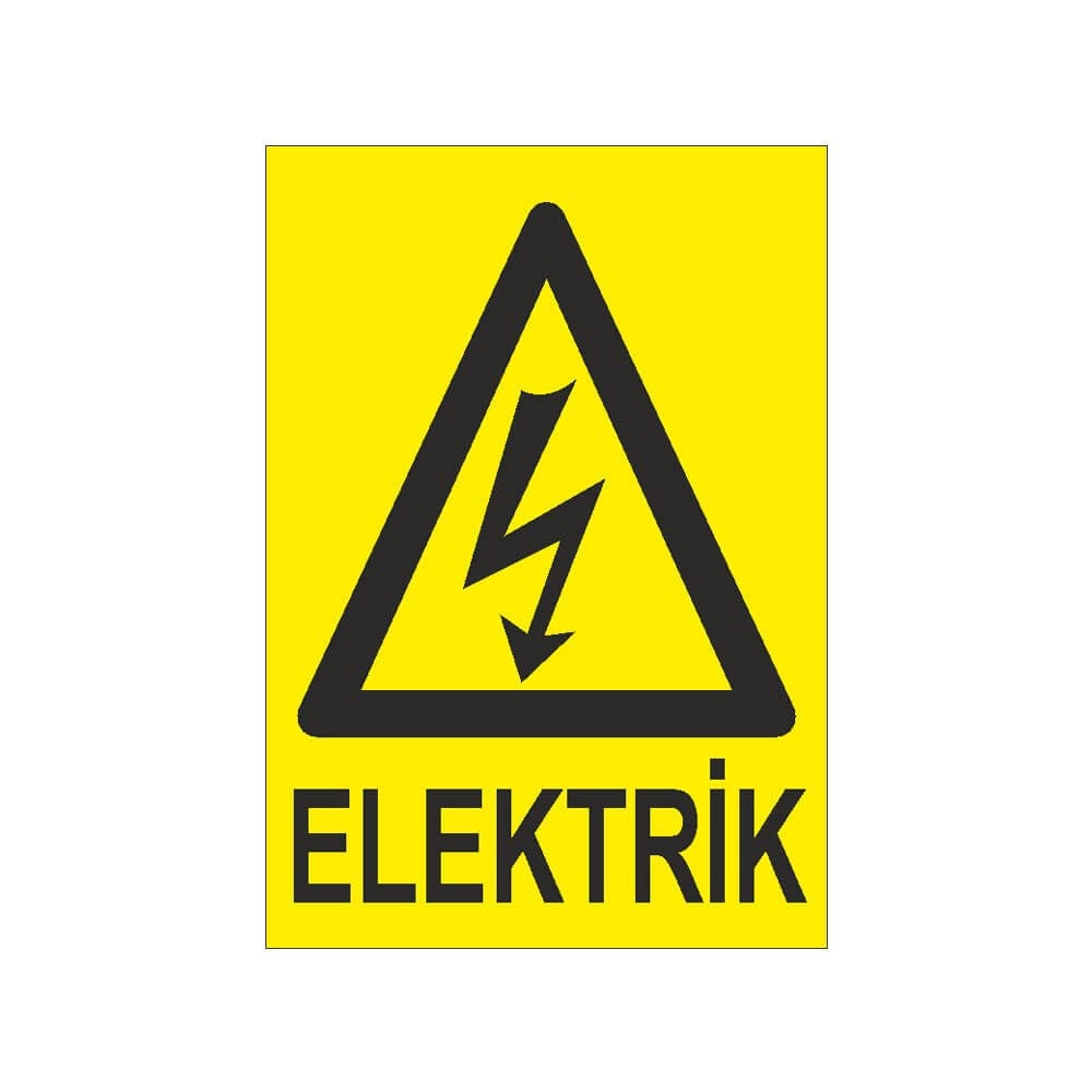 Elektrik  Uyarı Sticker