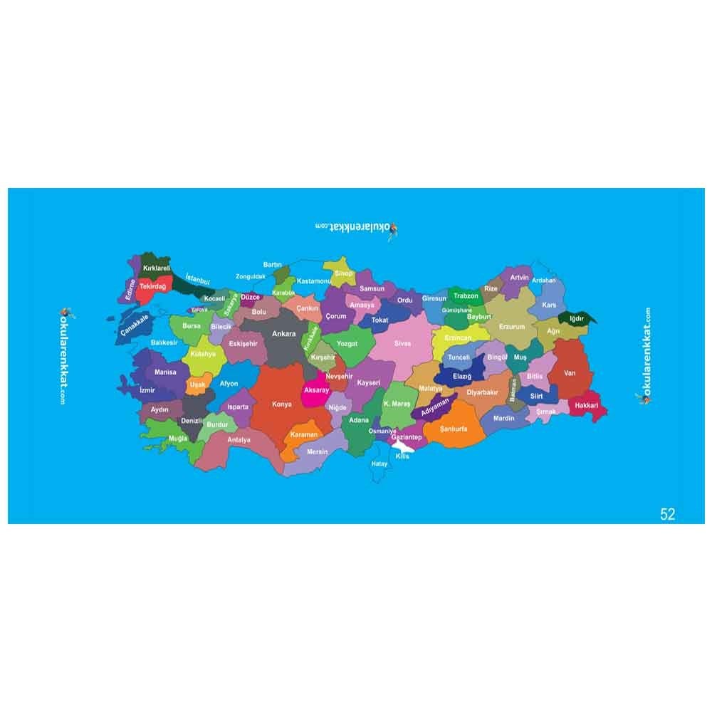 gzl52Türkiye Haritası Baskılı Gizil Öğrenme Lastikli Sıra ÖrtüsüGizil Öğrenme Baskılı Sıra ÖrtüsüOkularenkkat