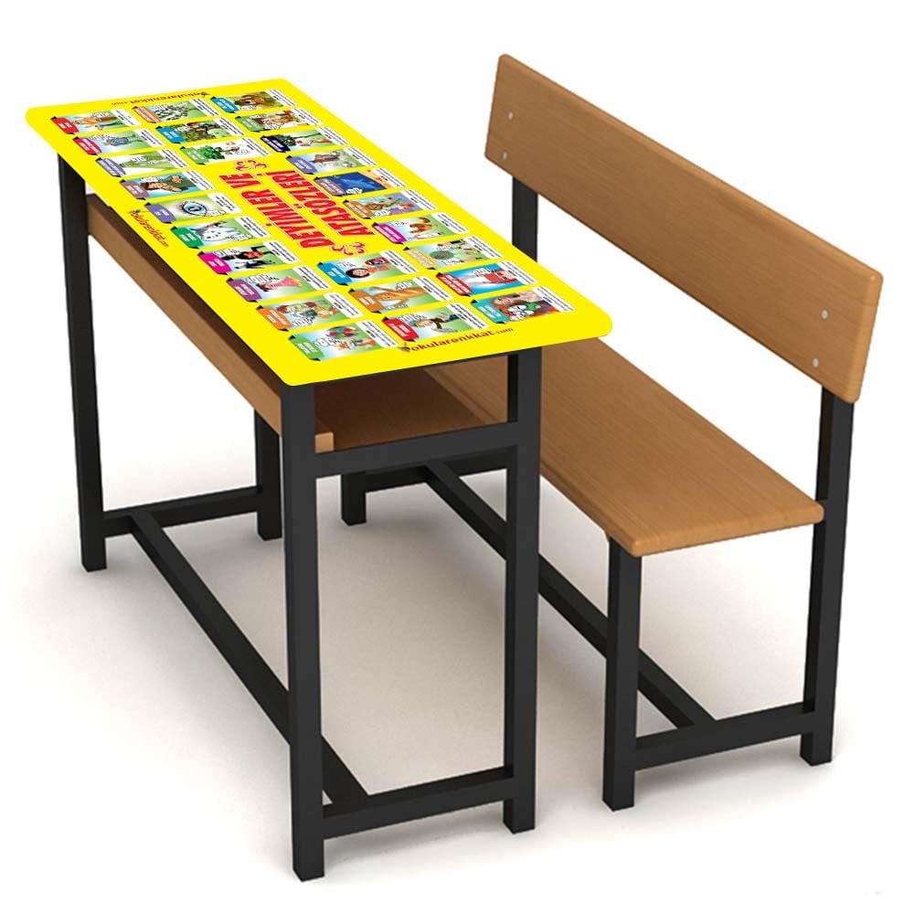 gzl67Deyimler ve Atasözleri Gizil Öğrenme Lastikli Sıra ÖrtüsüGizil Öğrenme Baskılı Sıra ÖrtüsüOkularenkkat