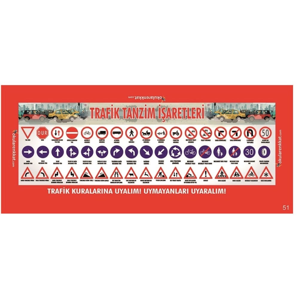 gzlsrkml-3Trafik Kuralları Gizil Öğrenme Sarkmalı sıra örtüsüSarkmalı Gizil Sıra ÖrtüsüOkularenkkat