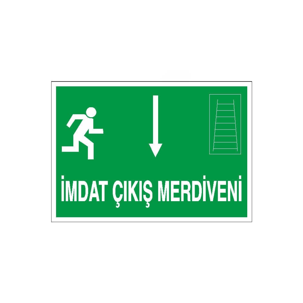 İmdat Çıkış Merdiveni Aşağı Ok