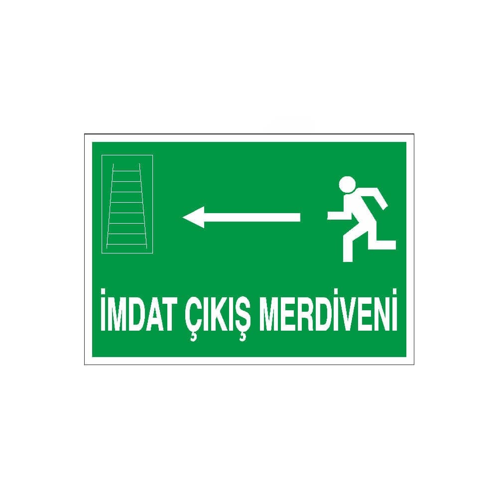 İmdat Çıkış Merdiveni Sol Ok