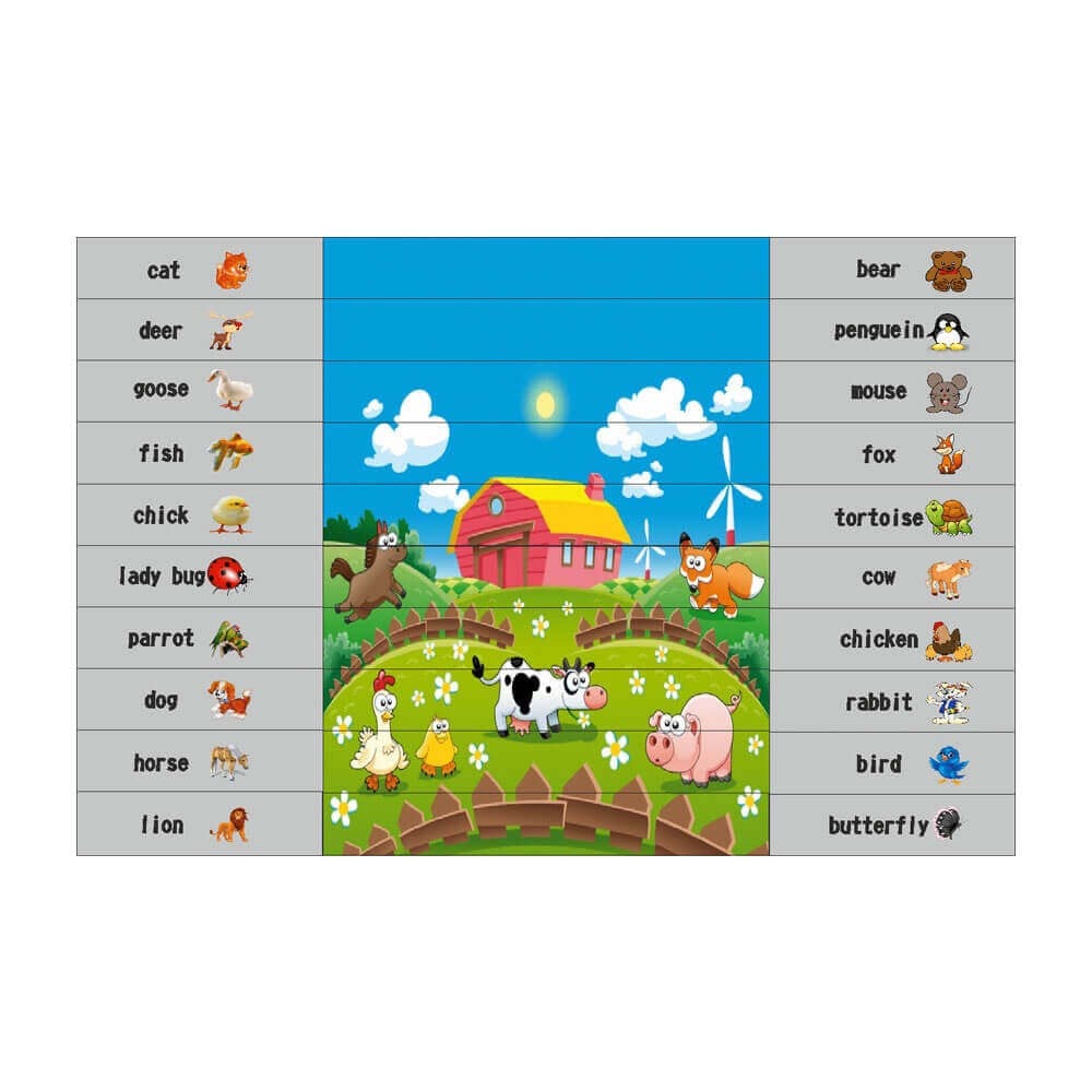 İngilizce Hayvanlar Merdiven Giydirme