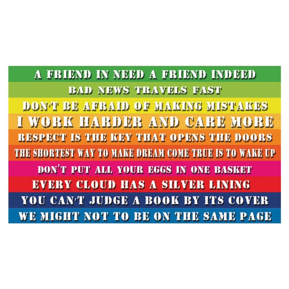 İngilizce Merdiven Yazıları (Laminasyonlu)