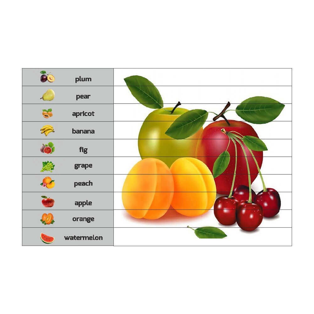 İngilizce Meyveler Merdiven Giydirme