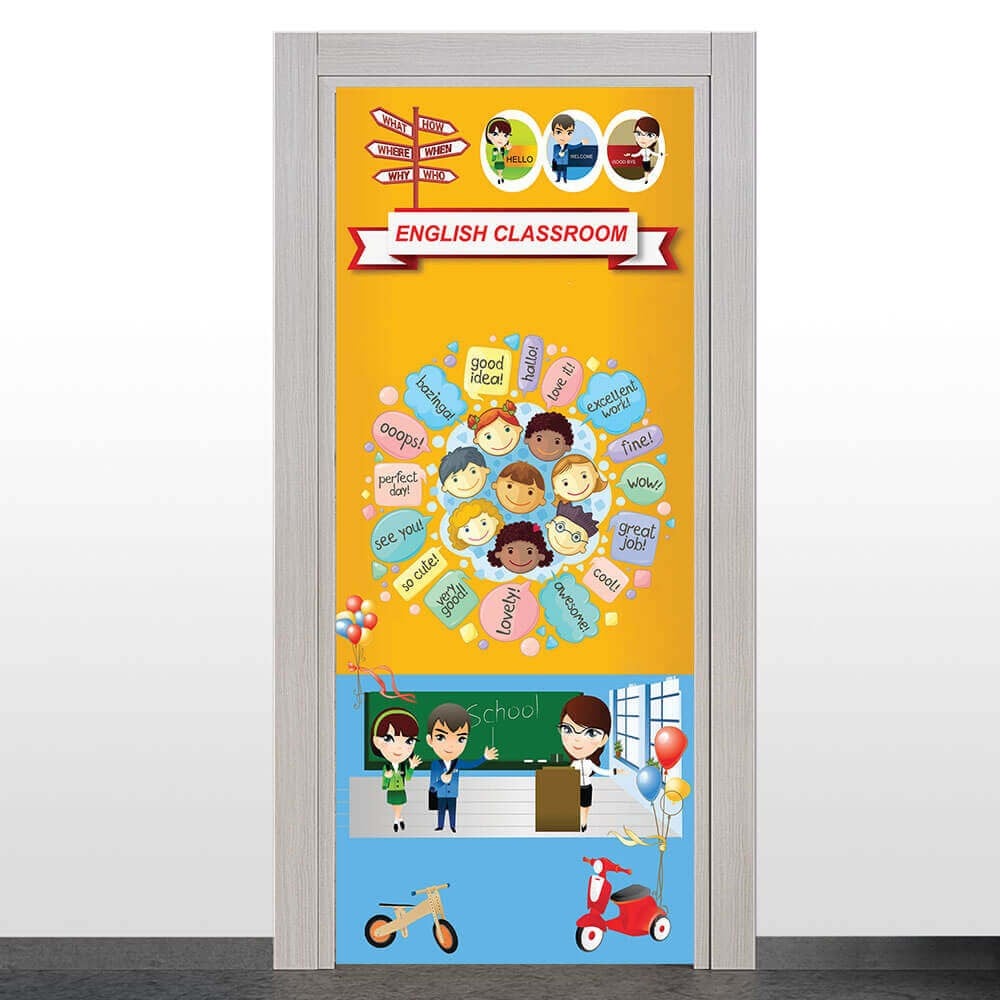 İngilizce Sınıfı Kapı Giydirme 