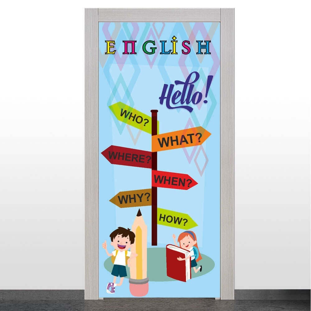 İngilizce Sınıfı Kapı Giydirme