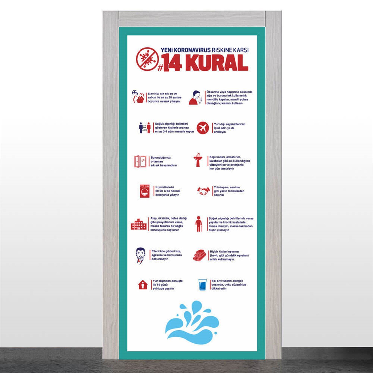 Koronavirüs Bilgilendirme Kapı Giydirme