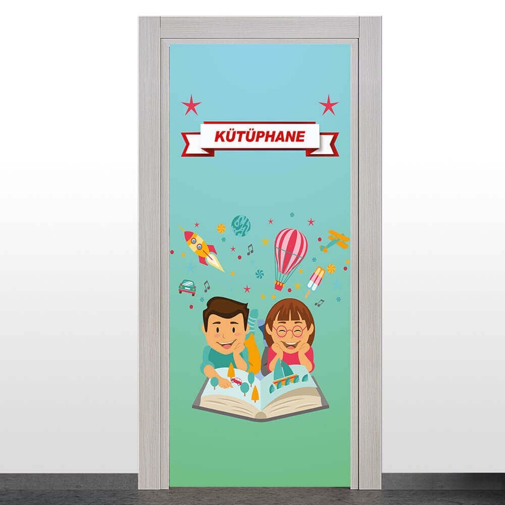 Kütüphane Kapı Giydirme