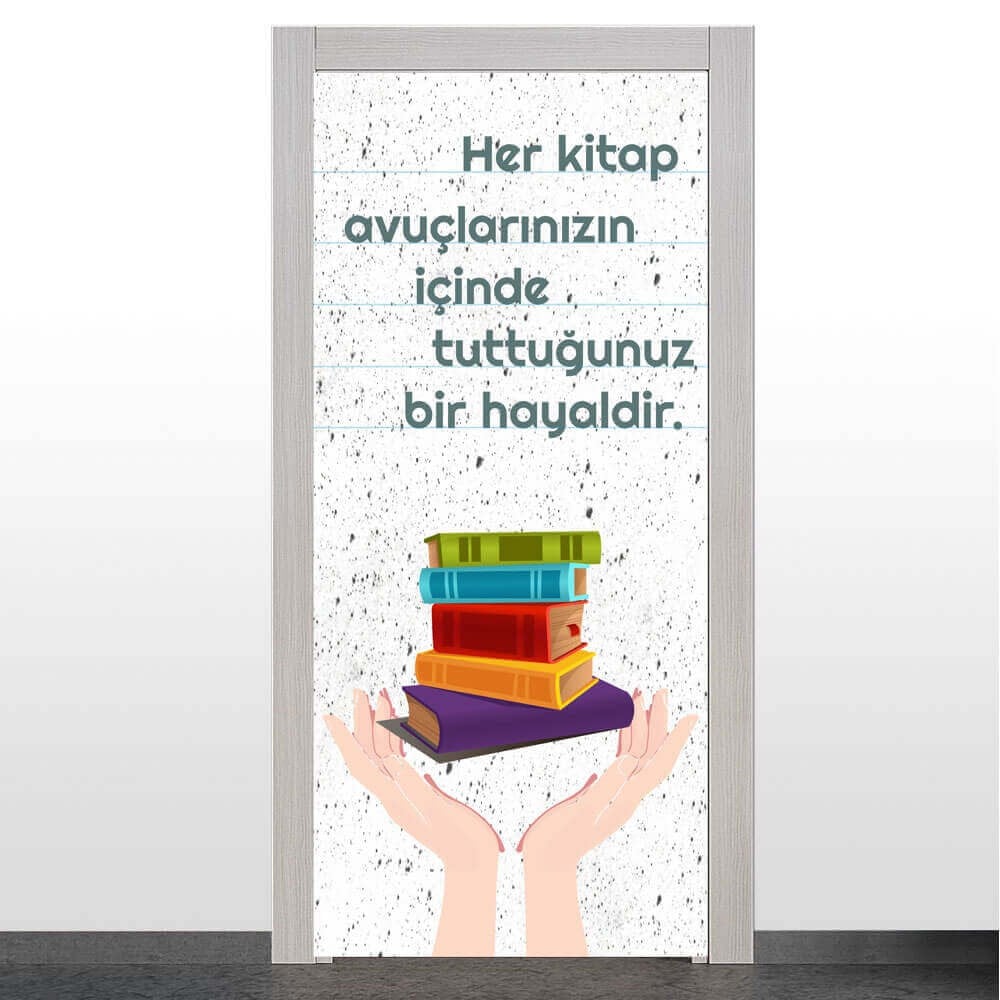 Kütüphane Kapı Giydirme