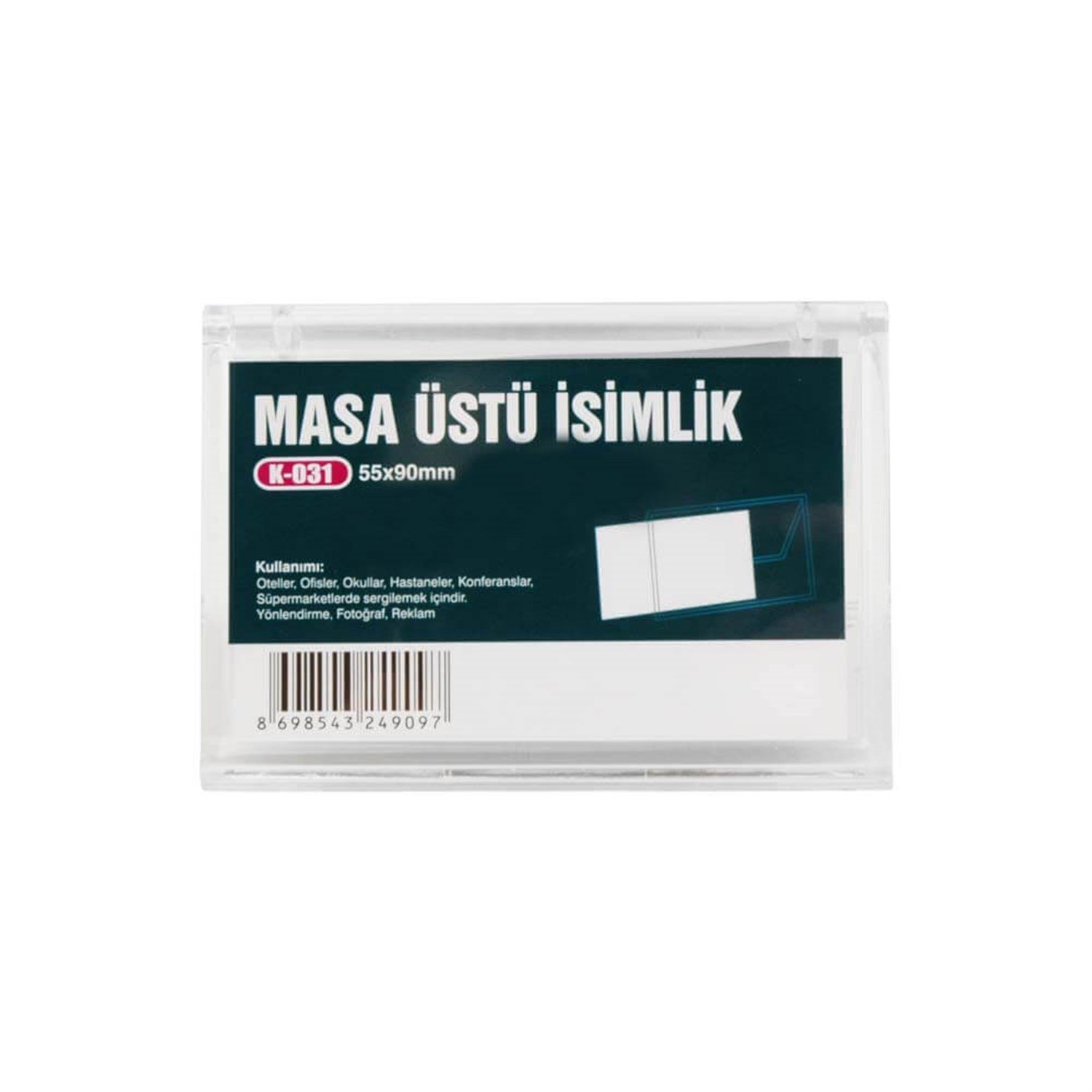 Masaüstü İsim-Reklam Standı(55X90mm)