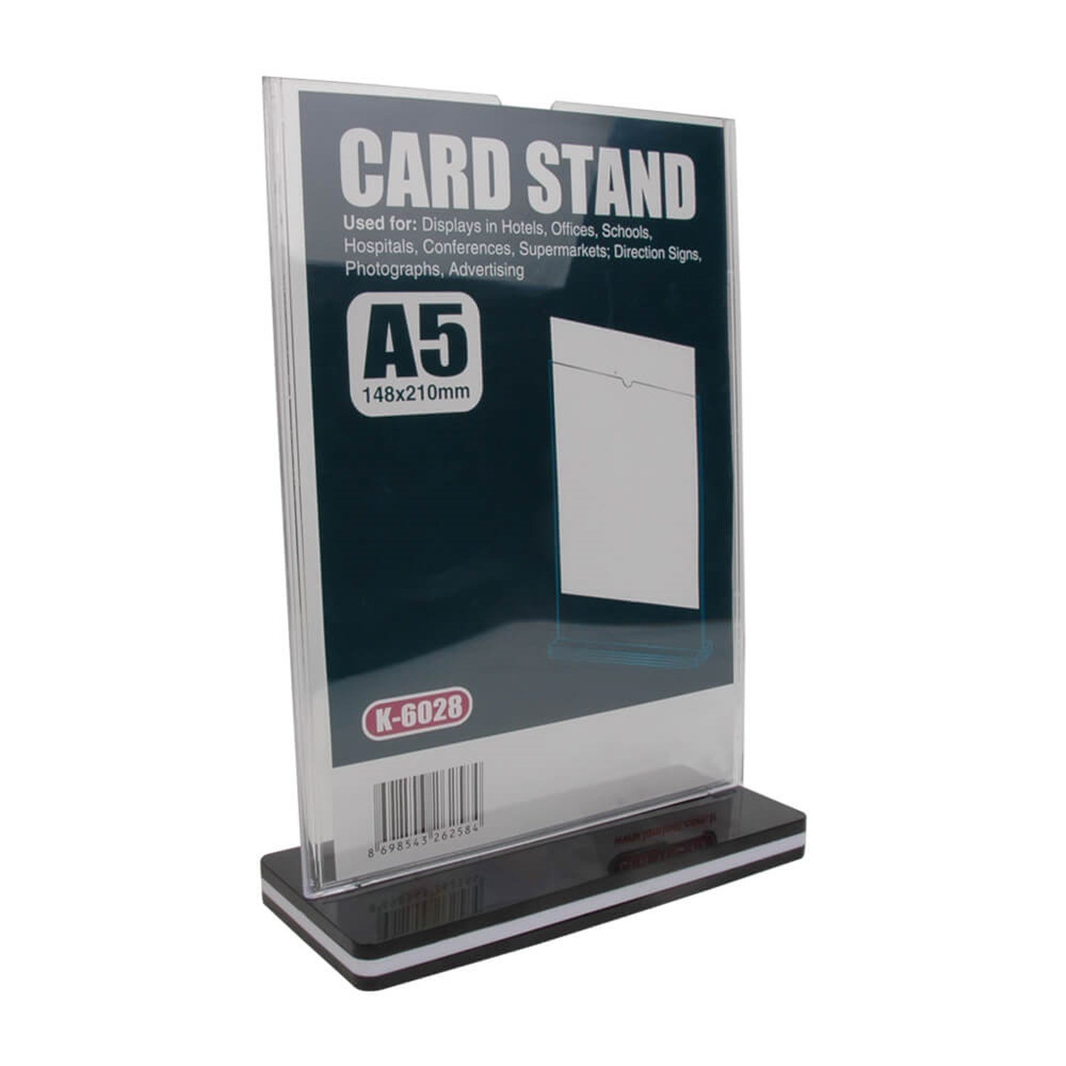 Masaüstü Menü Tutucu T Tipi-Dikey(148X210mm)