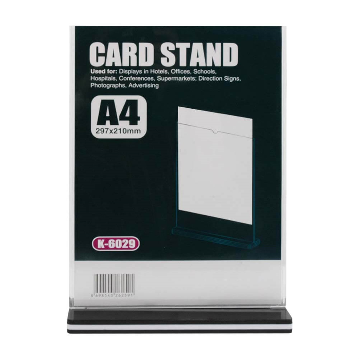 Masaüstü Menü Tutucu T Tipi-Dikey(297X210mm)