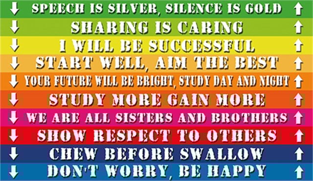 İngilizce Merdiven Yazıları (Laminasyonlu)