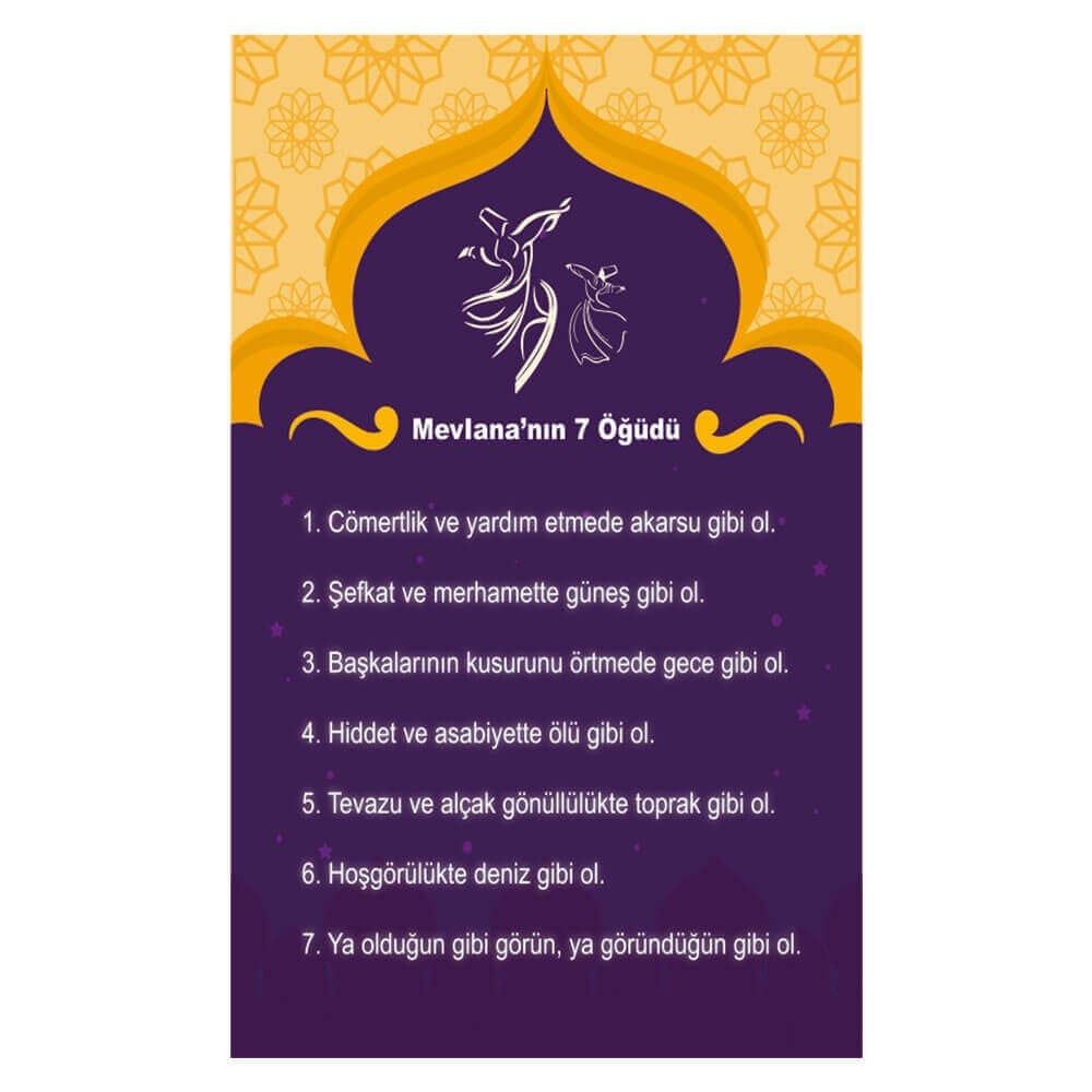 Mevlana'nın 7 Öğüdü Afişi