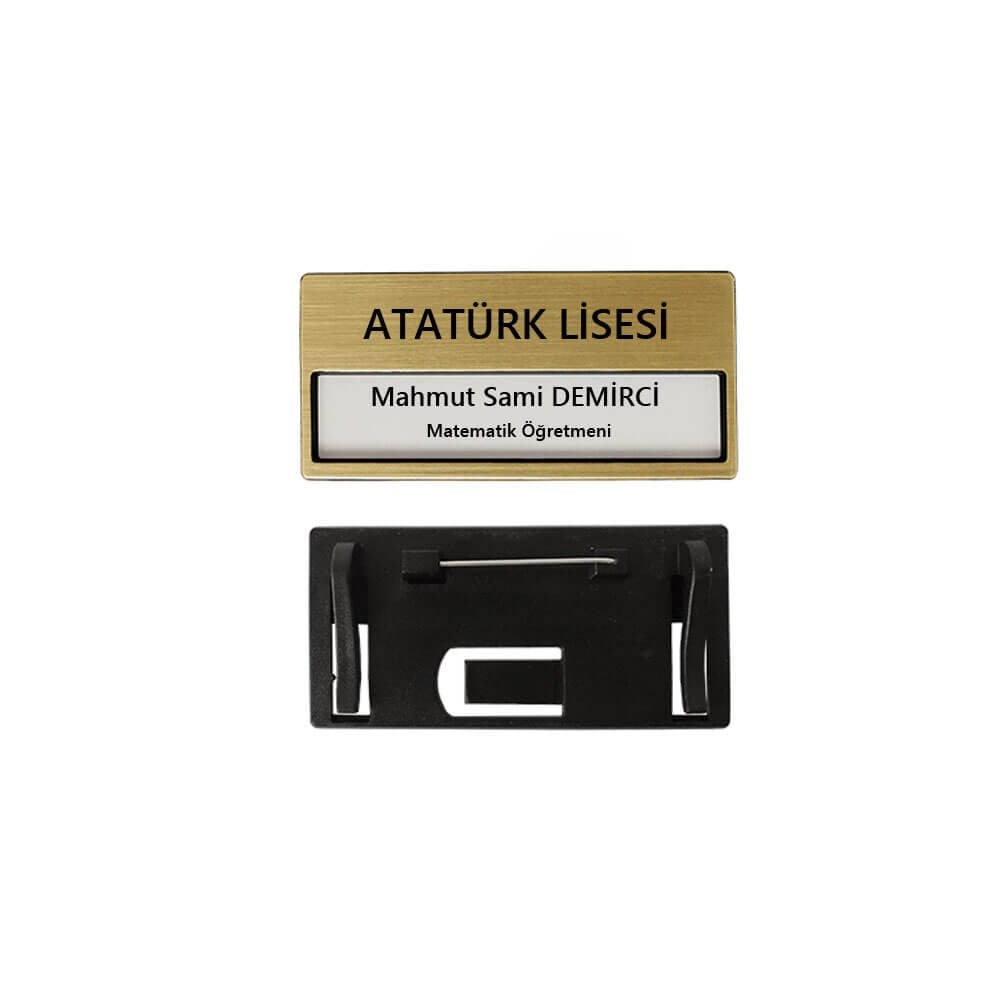 Mıknatıslı Yaka Kartı (Altın)