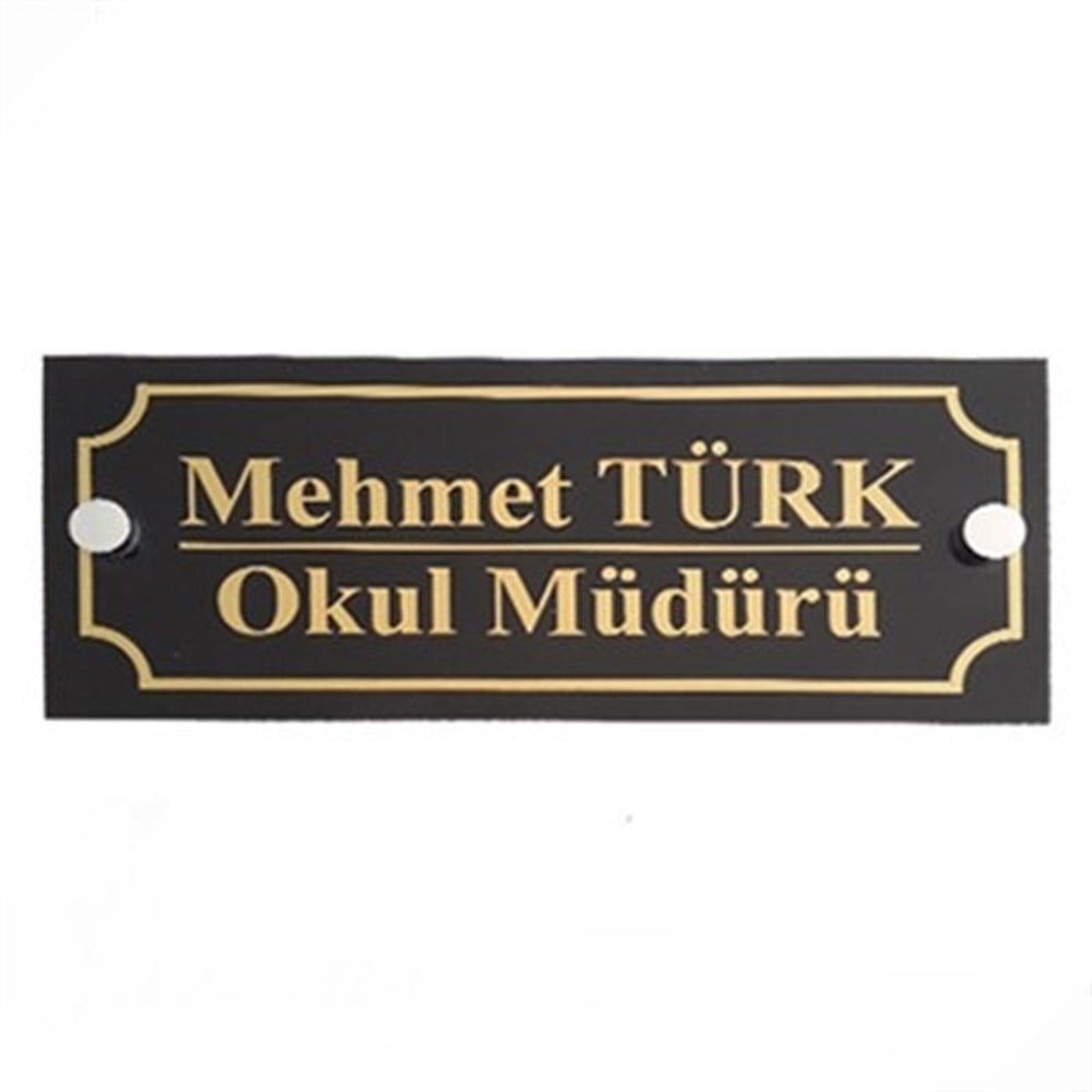 Okul Kapı İsimliği (9x22cm)