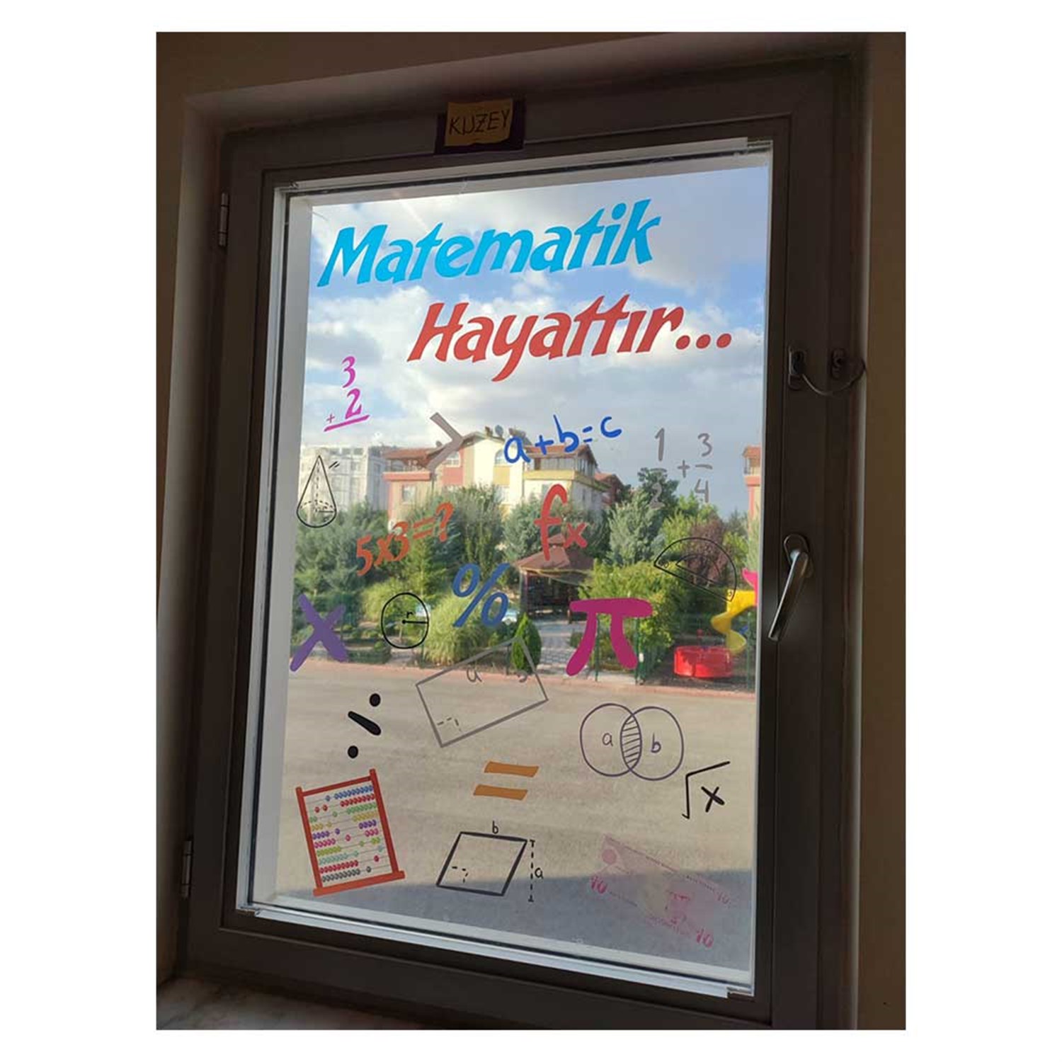 Okul Pencere Giydirme Pencere kaplama sticker  okularenkkat