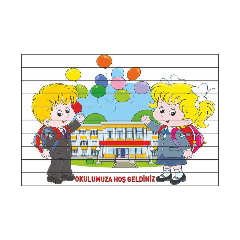 Okulumuza Hoşgeldiniz Merdiven Giydirme 