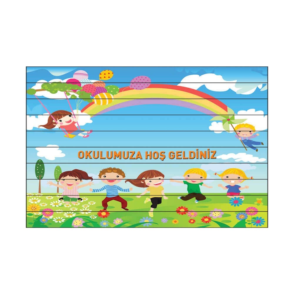Okulumuza Hoşgeldiniz Merdiven Giydirme