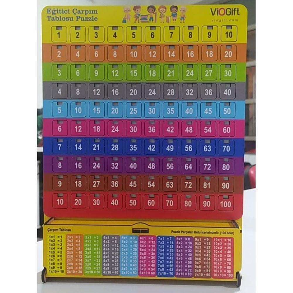 orkmatpuzzelPuzzel Çarpım Tablosu Öğretici Oyun Seti, Eğlenceli Görsel ve Zeka Geliştirici PuzzelOyun ve OyuncakOkularenkkat