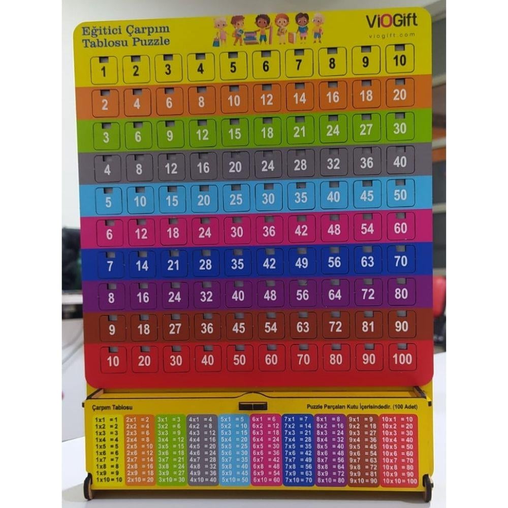 orkmatpuzzelPuzzel Çarpım Tablosu Öğretici Oyun Seti, Eğlenceli Görsel ve Zeka Geliştirici PuzzelOyun ve OyuncakOkularenkkat