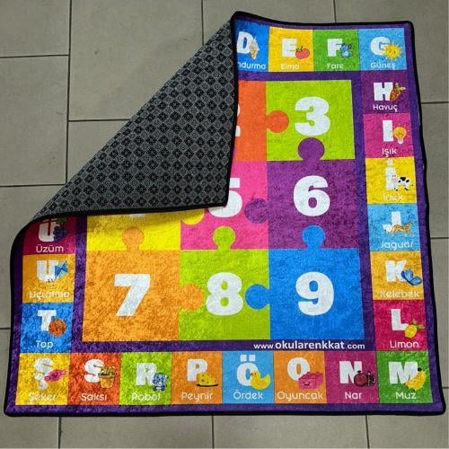 orkoynhls1Oyun Halısı Yıkanabilir Kaymaz Taban Alfabe ve SayılarOyun HalısıOkularenkkat