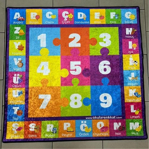 orkoynhls1Oyun Halısı Yıkanabilir Kaymaz Taban Alfabe ve SayılarOyun HalısıOkularenkkat