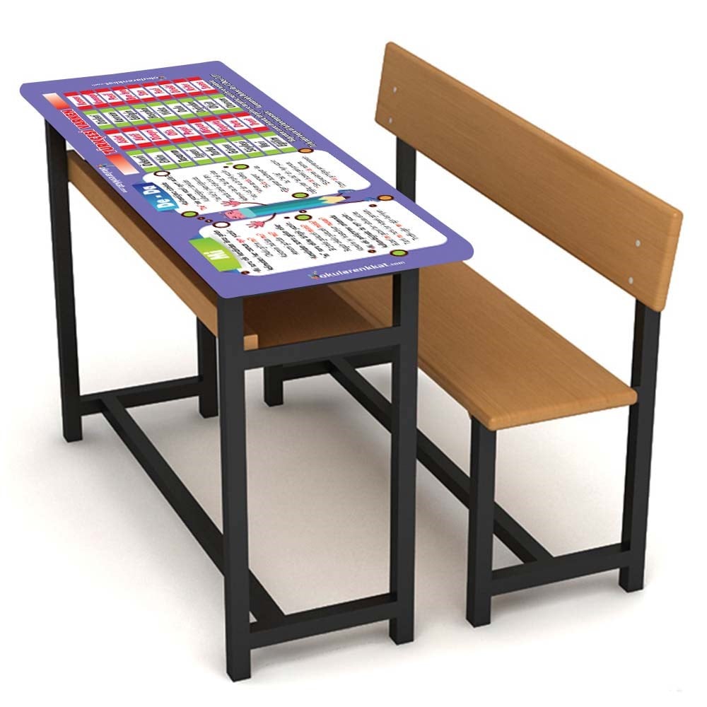 orksö026Lastikli Sıra ÖrtüsüGizil Öğrenme Baskılı Sıra ÖrtüsüOkularenkkat