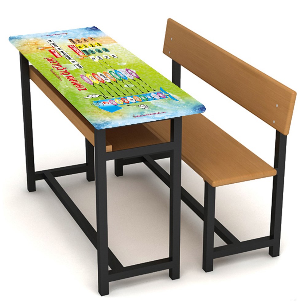 orksö16Lastikli Sıra ÖrtüsüGizil Öğrenme Baskılı Sıra ÖrtüsüOkularenkkat