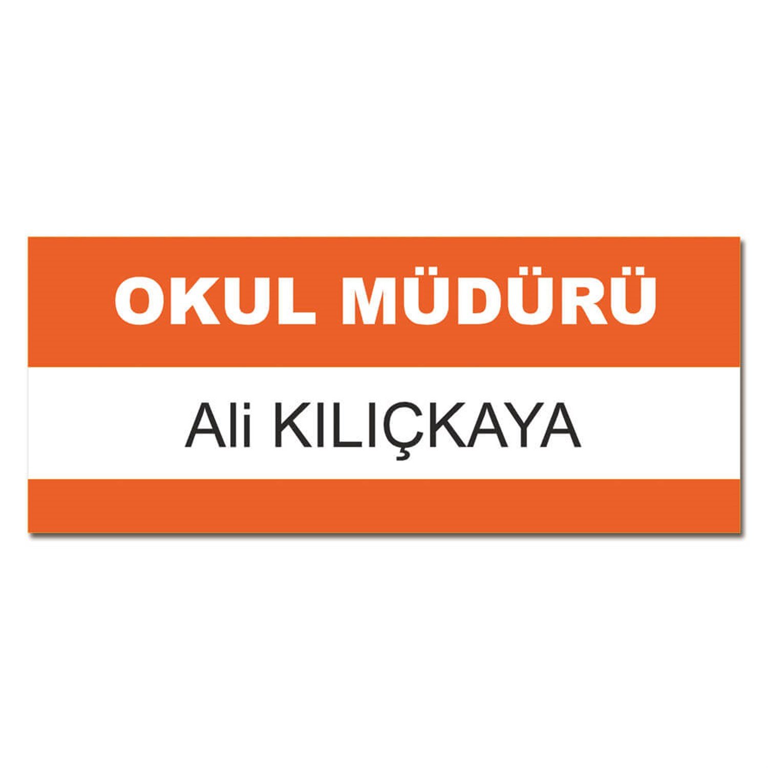 Ortaöğretim Okul Kapı İsimliği (Dekota-12x20cm)