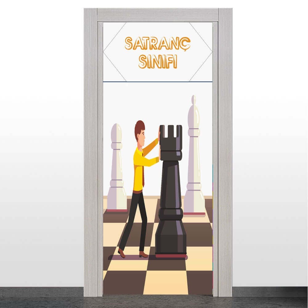 Satranç Sınıfı Kapı Giydirme